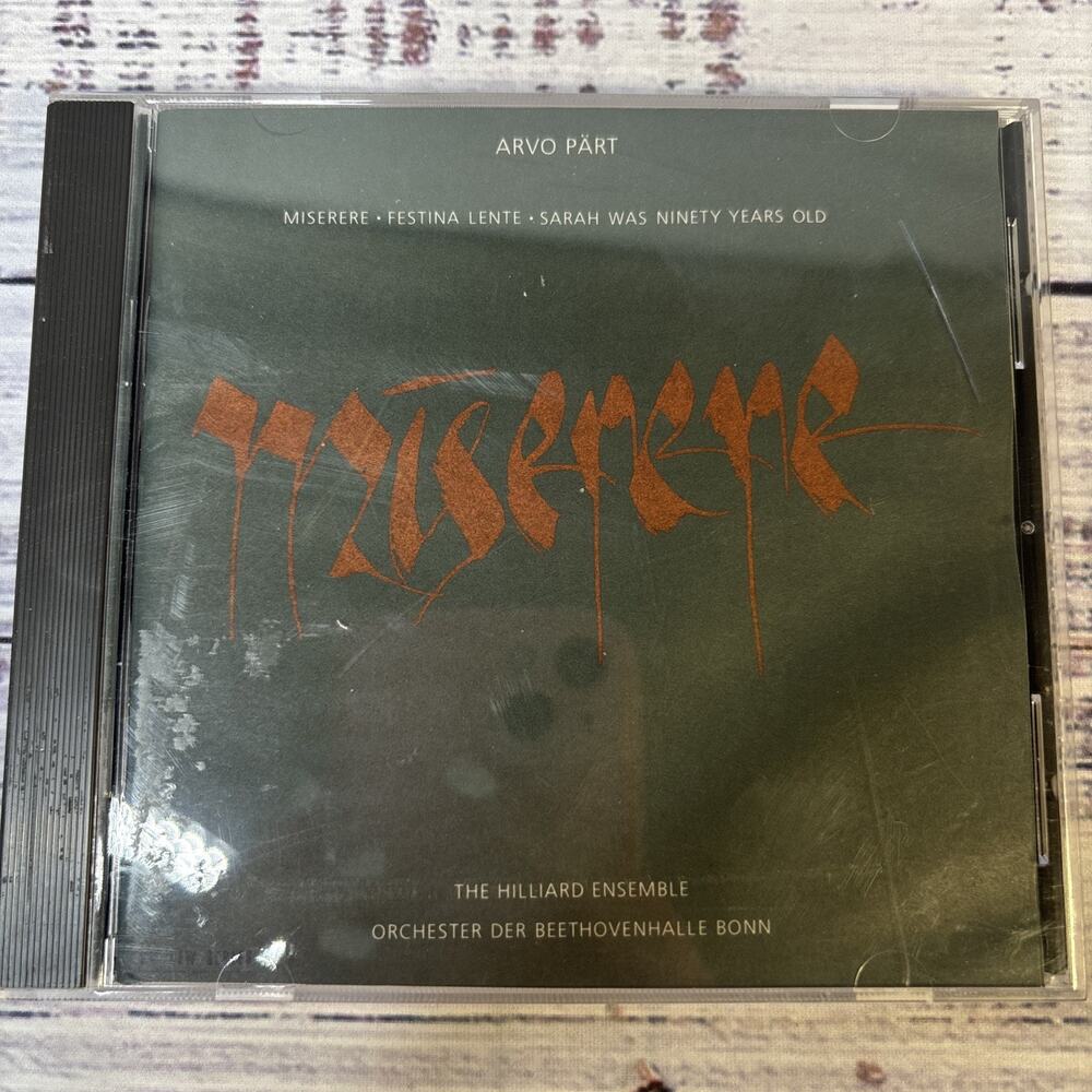 Arvo Part Miserere CD 1991 ECM New Series 1430 Hilliard Ensemble Classical